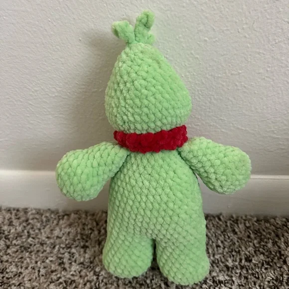 Adopt a Grinch Christmas Crochet Grinch Plushie - Picture 3 of 4